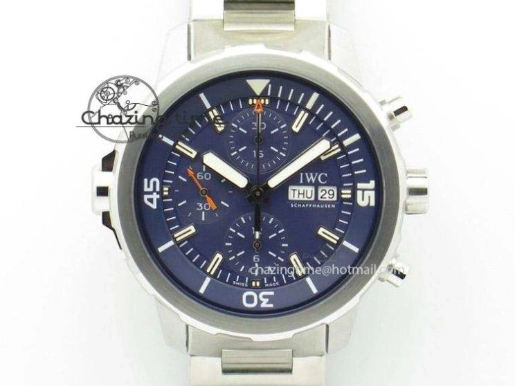 MIROTIME 0524 Pilot Chrono SS AZF 1:1 Best Edition Blue Dial on Brown Leather Strap A TimelessDesign 7060
